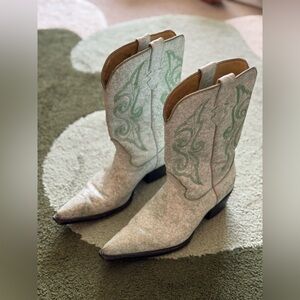 Botas Jever mint green cowboy boots
